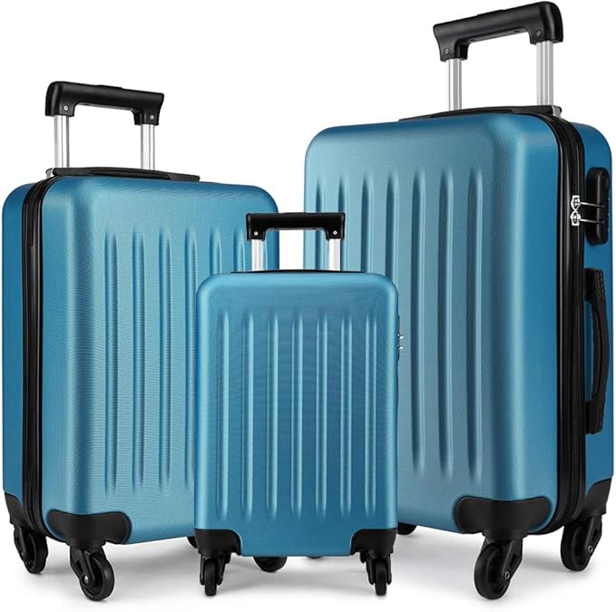 kono 手提箱轻质硬壳 abs 4 万向轮旅行拉杆箱 19 英寸 24 英寸 28